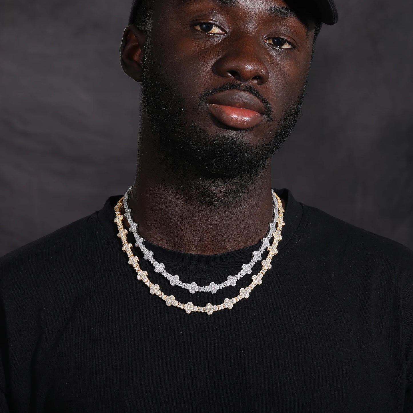 GRA Certificated Iced Out Moissanite Cross Cuban Link Chain 925 Silver