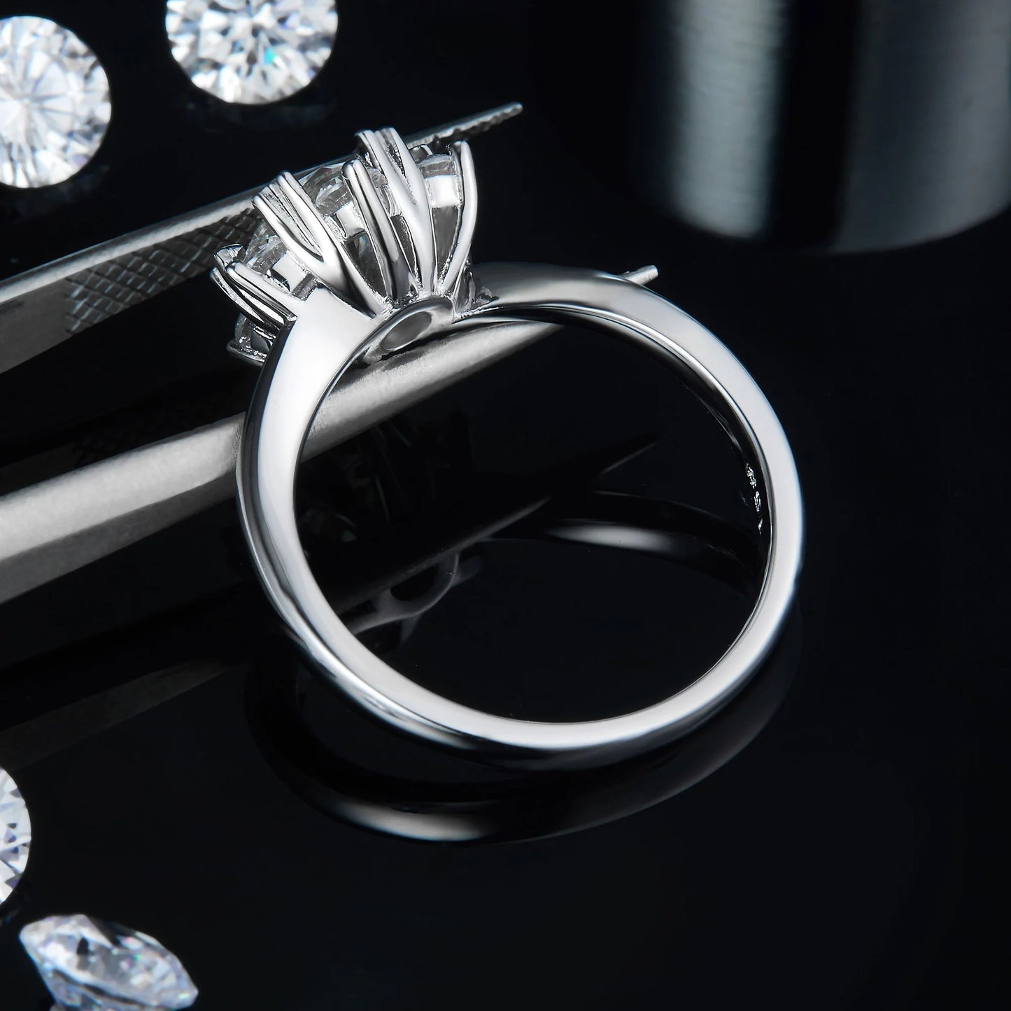 IGI Certified 1Ct Diamond Snowflake Wedding Ring White Gold