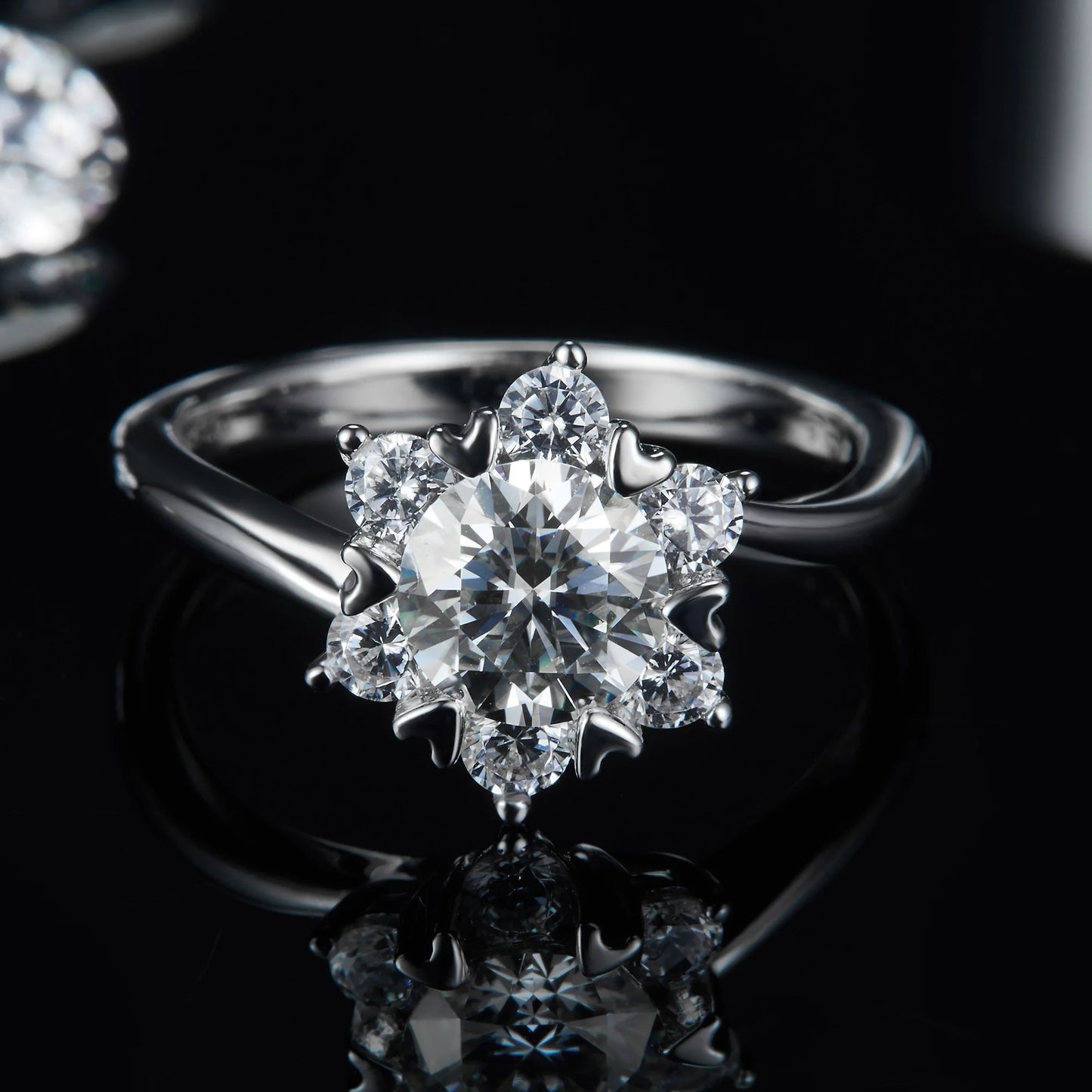 IGI Certified 1Ct Diamond Snowflake Wedding Ring White Gold