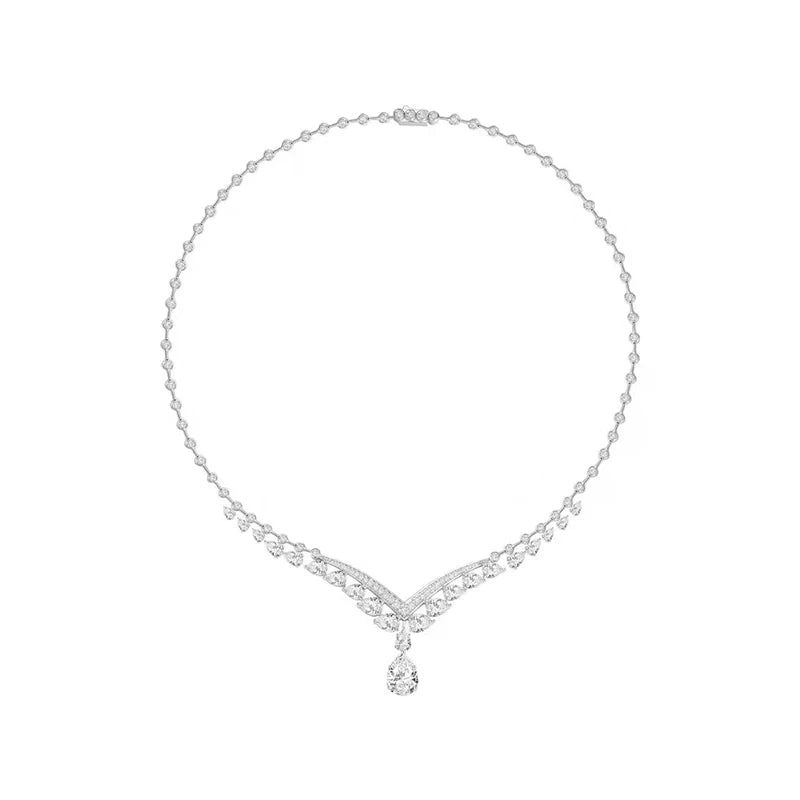 IGI Certified 14k White Gold Luxury Necklace - GuardianAngel Jewels
