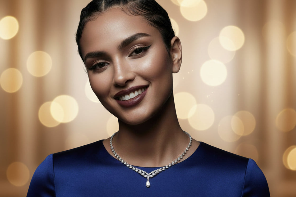 IGI Certified 14k White Gold Luxury Necklace - GuardianAngel Jewels