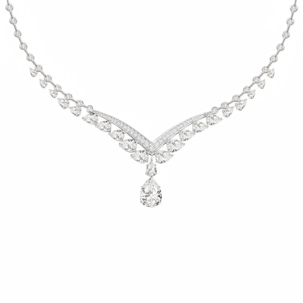 IGI Certified 14k White Gold Luxury Necklace - GuardianAngel Jewels