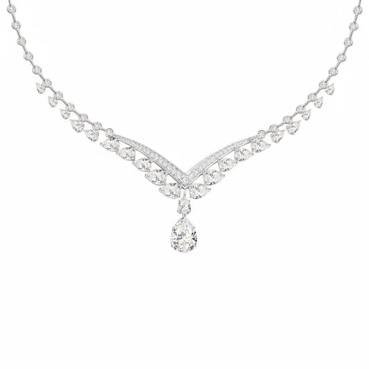 IGI Certified 14k White Gold Luxury Necklace - GuardianAngel Jewels
