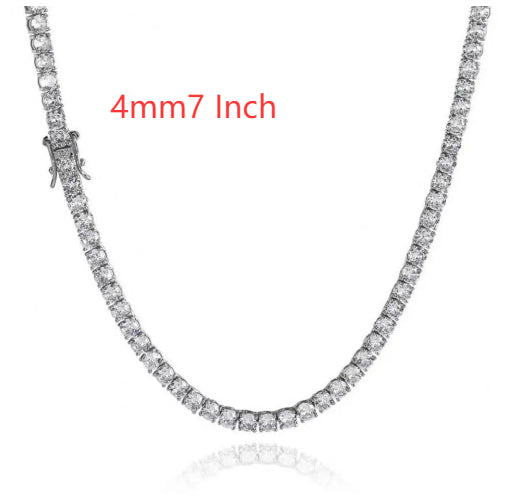 Single Row Tennis Chain - Moissanite Sterling Silver - GuardianAngel Jewels