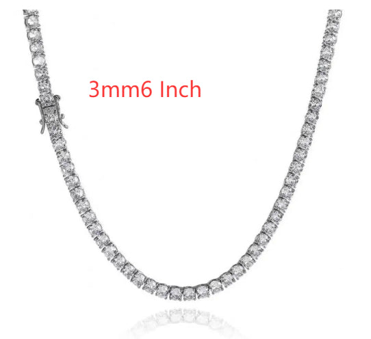 Single Row Tennis Chain - Moissanite Sterling Silver - GuardianAngel Jewels