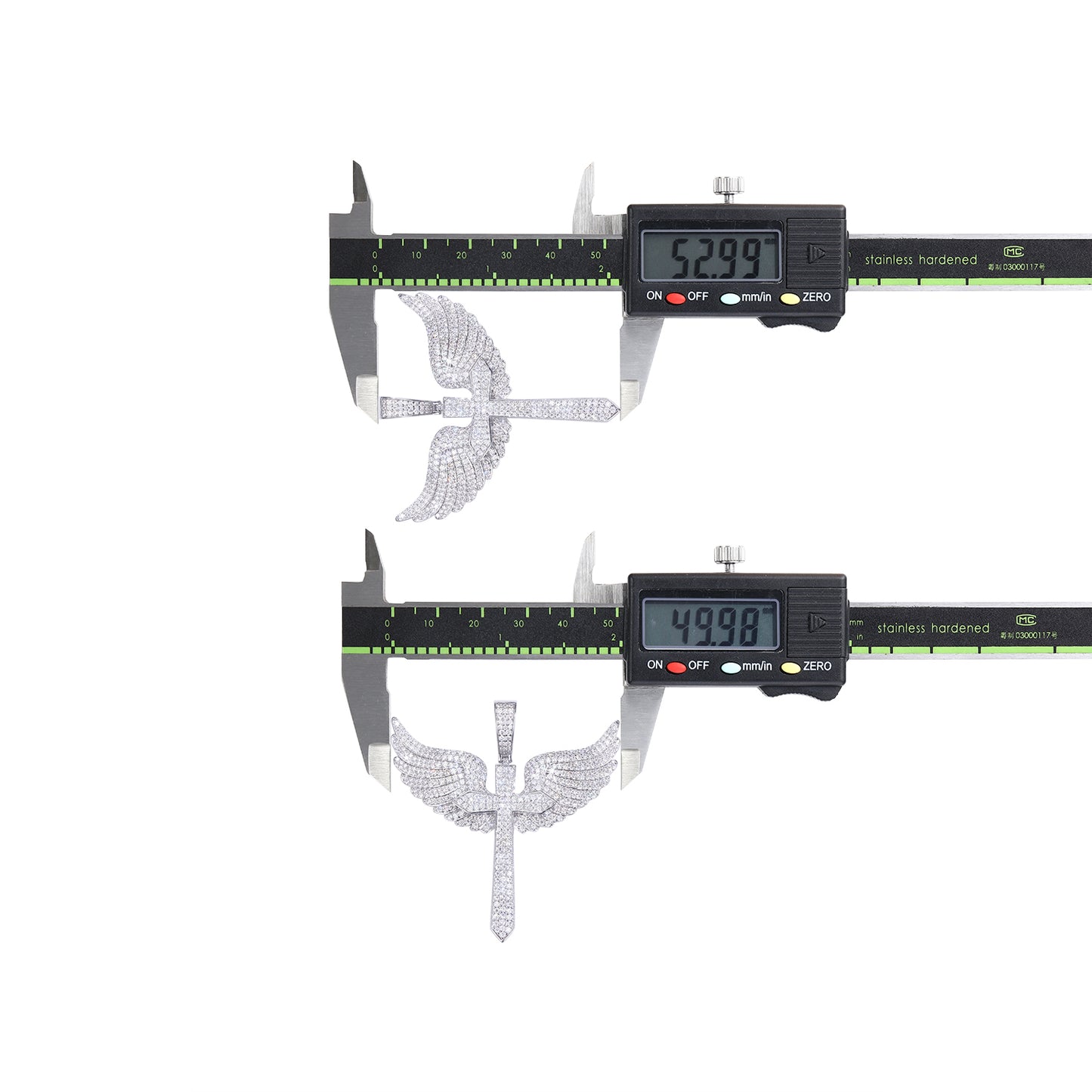 GRA Certified Angel Wings Moissanite Platinum Pendant - GuardianAngel Jewels