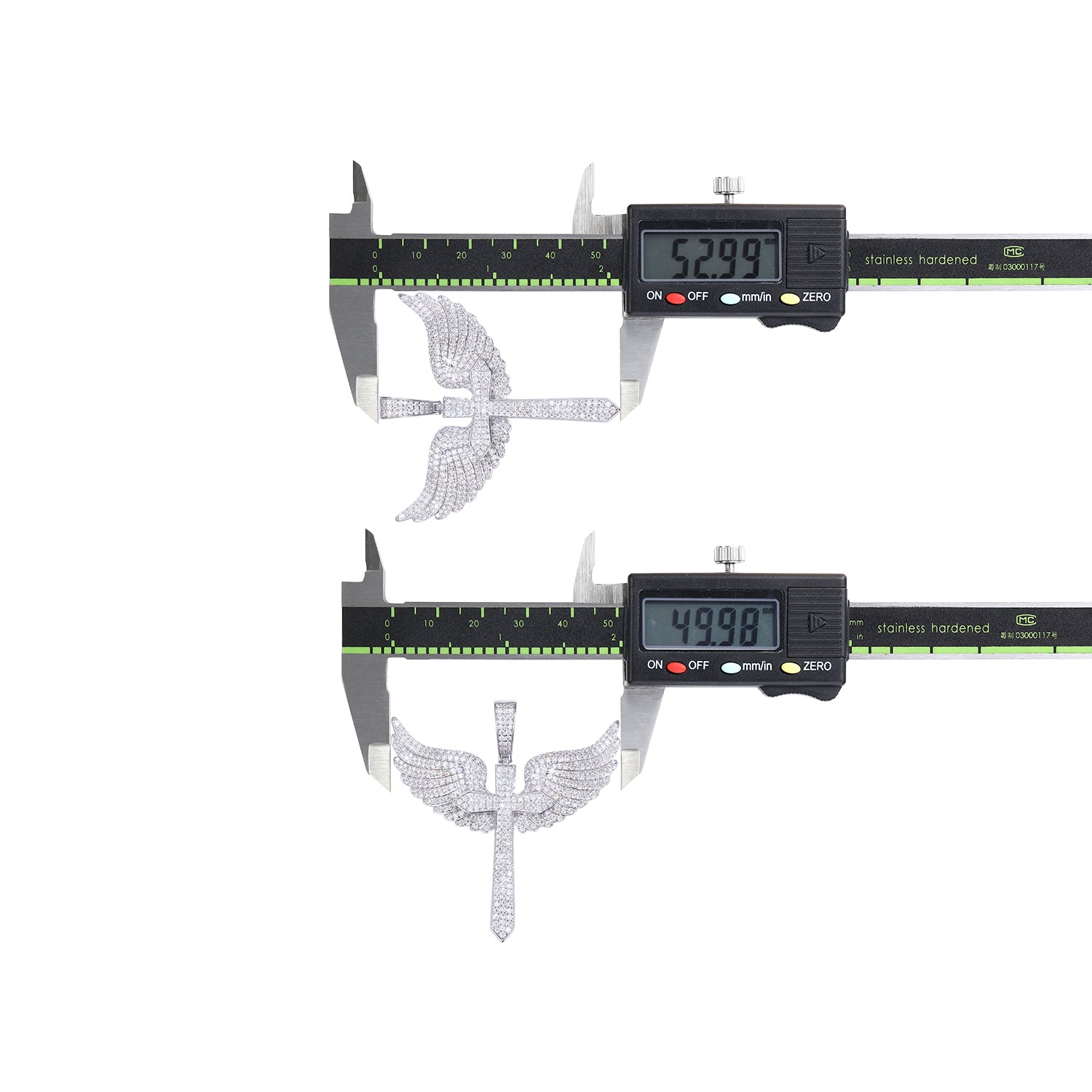 GRA Certified Angel Wings Moissanite Platinum Pendant - GuardianAngel Jewels