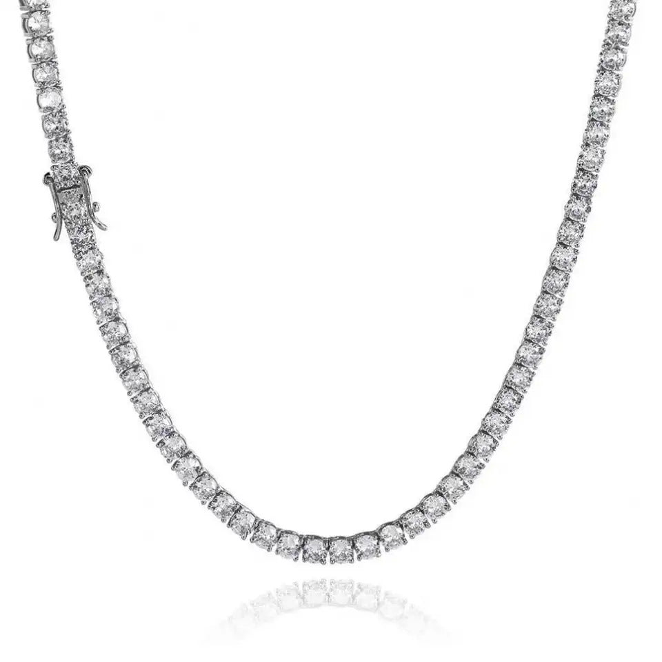 Single Row Tennis Chain - Moissanite Sterling Silver - GuardianAngel Jewels