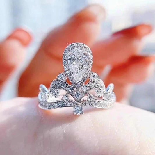 S925 Sterling Silver Moissanite Ring