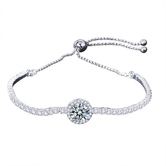 Bolo - 1 Carat Moissanite Bracelet Sterling Silver - GuardianAngel Jewels