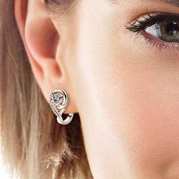 Sterling Silver Moissanite Drop Earrings