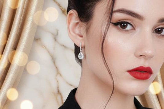 Icy Tear Drops Moissanite Sterling Silver Earrings - GuardianAngel Jewels