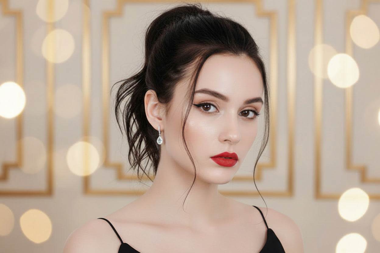 Icy Tear Drops Moissanite Sterling Silver Earrings - GuardianAngel Jewels