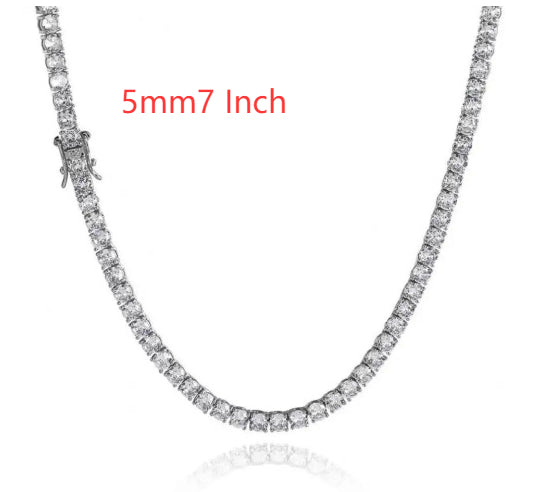 Single Row Tennis Chain - Moissanite Sterling Silver - GuardianAngel Jewels