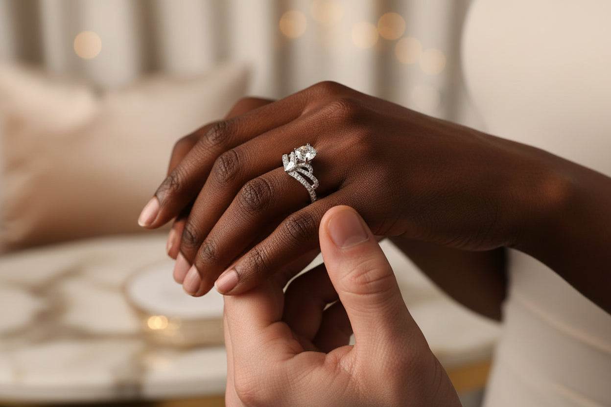 Princess Jasmine - Moissanite Crown Women's Ring - GuardianAngel Jewels