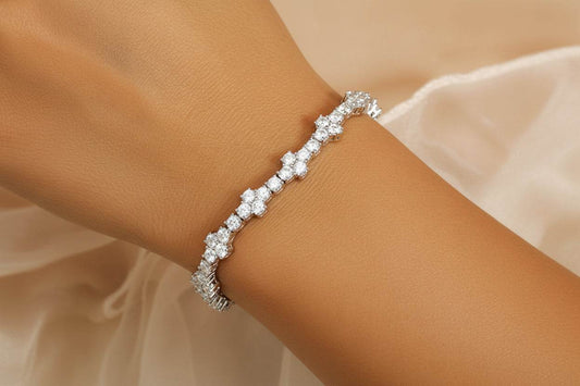 GRA Certified 3mm Sterling Silver Moissanite Tennis Bracelet - GuardianAngel Jewels
