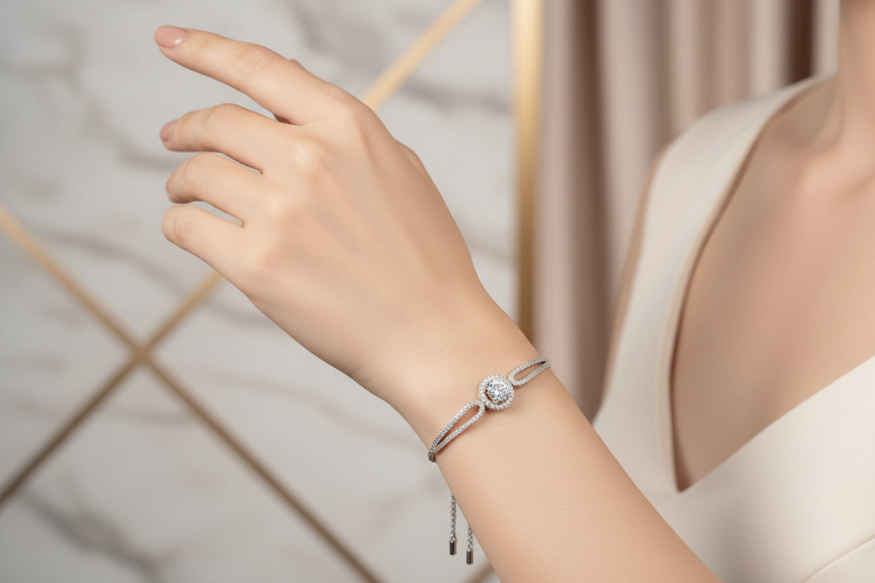 Beloved - 1 Carat Moissanite Tennis Bracelet Sterling Silver - GuardianAngel Jewels