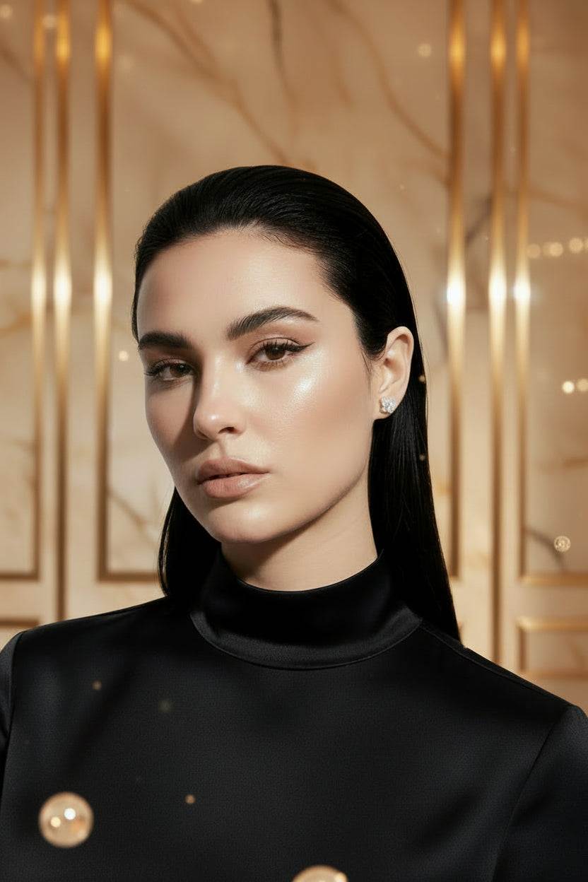 Butterflies - Moissanite Stud Earrings Platinum Plated - GuardianAngel Jewels