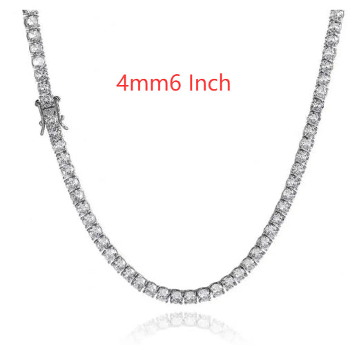 Single Row Tennis Chain - Moissanite Sterling Silver - GuardianAngel Jewels